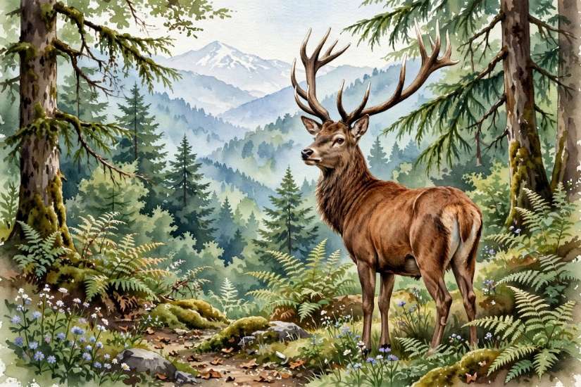 Hangul Kashmir Stag